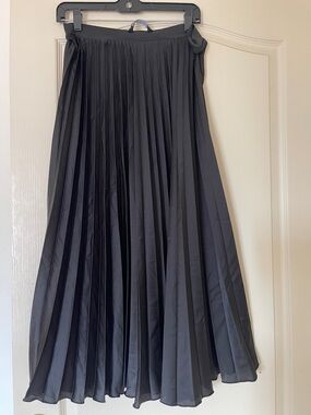 Zara Black Pleated Circle Skirt